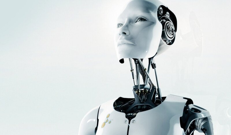 robot with human-like face