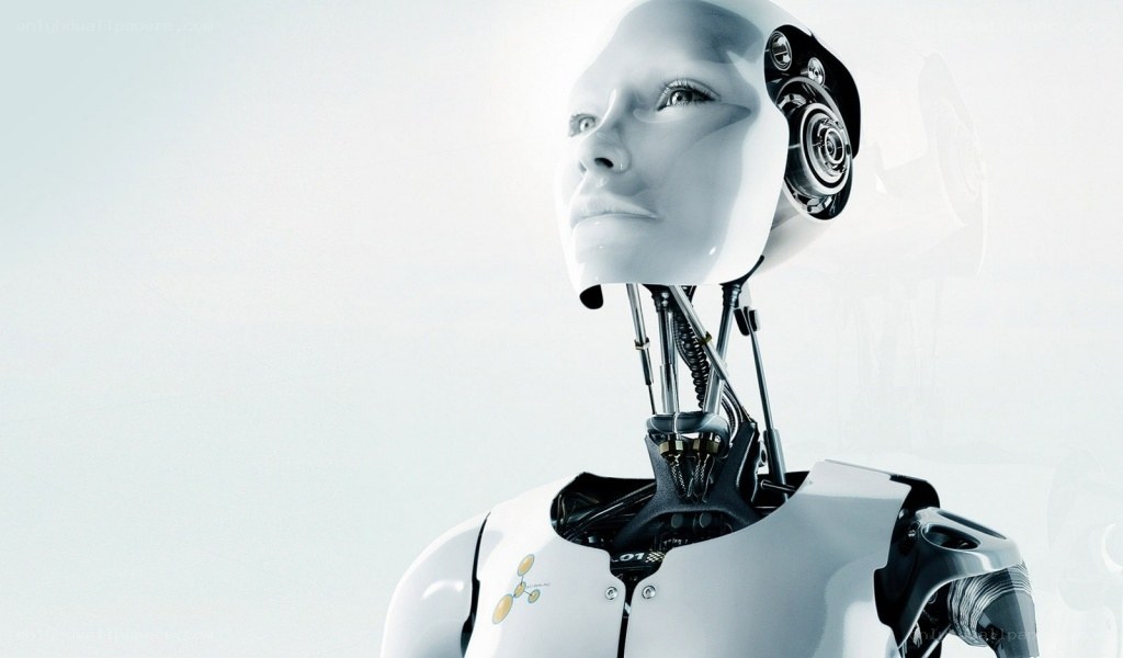 robot with human-like face