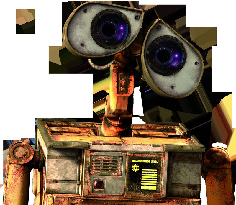 Robot with Large Eyes — Gray