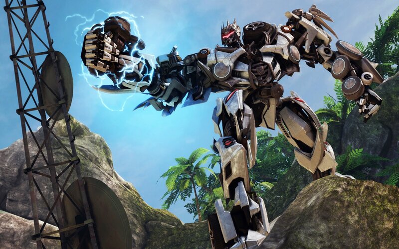 robot with lightning fist