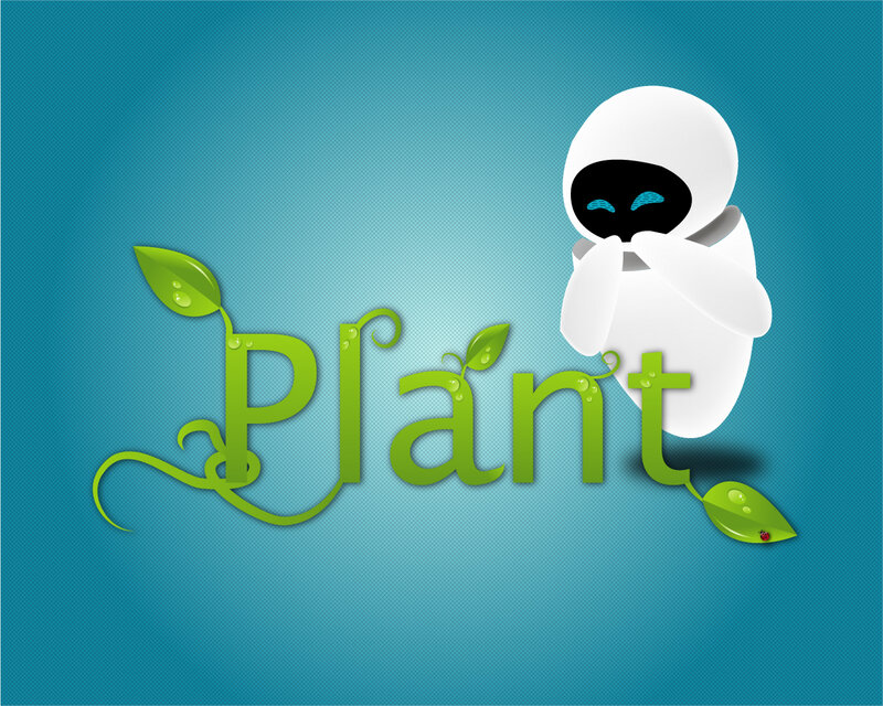 Robot with plant design