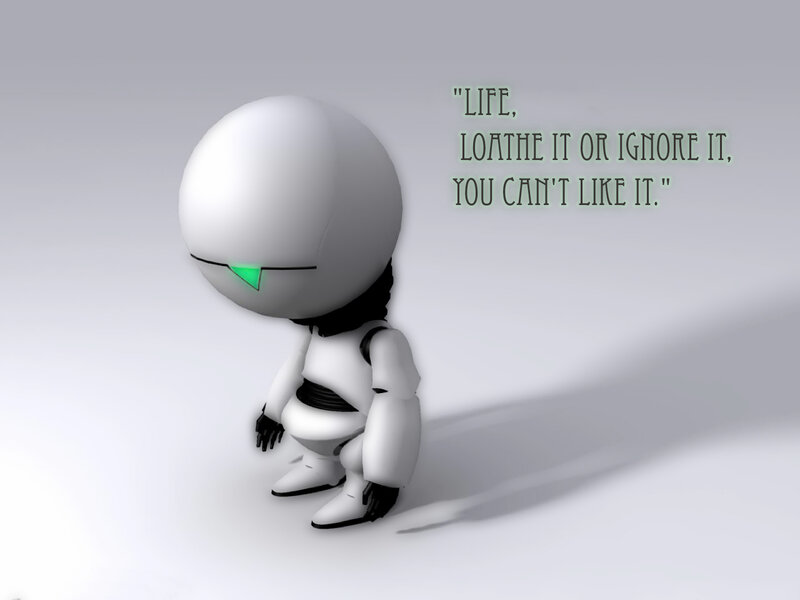 robot with quote