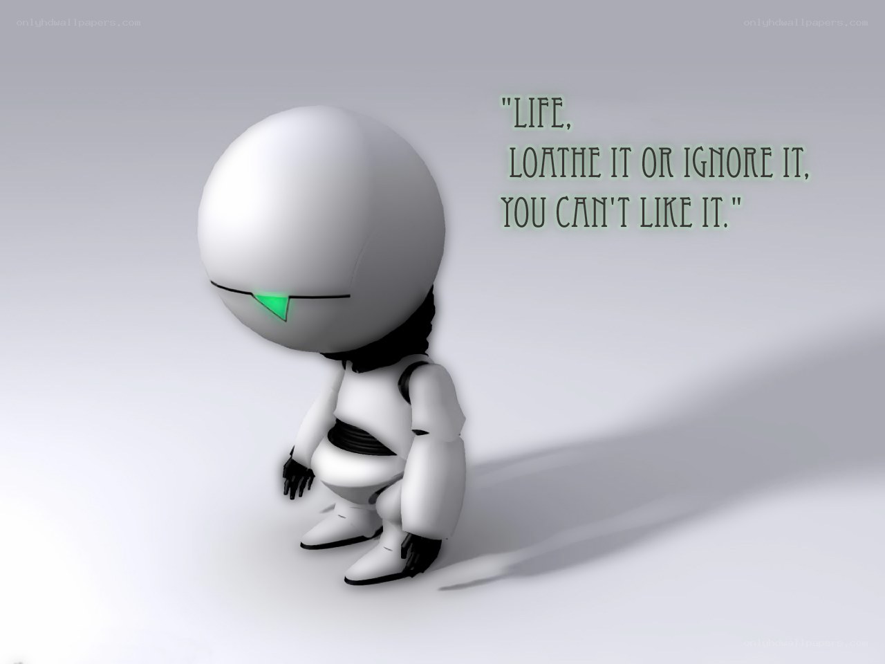 robot with quote
