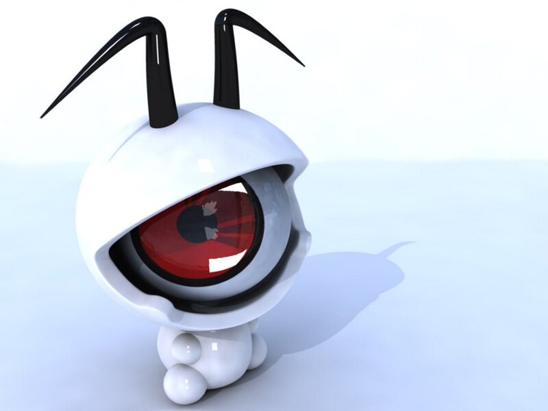 robot with red eye