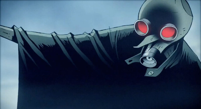 robot with red eyes