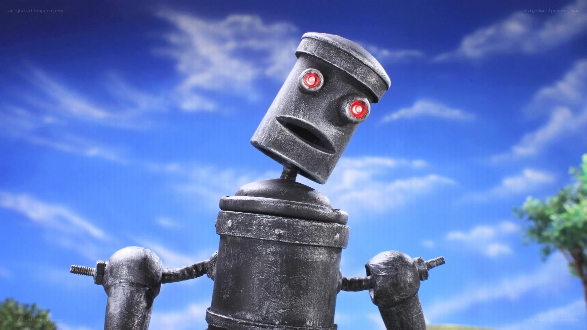 robot with red eyes