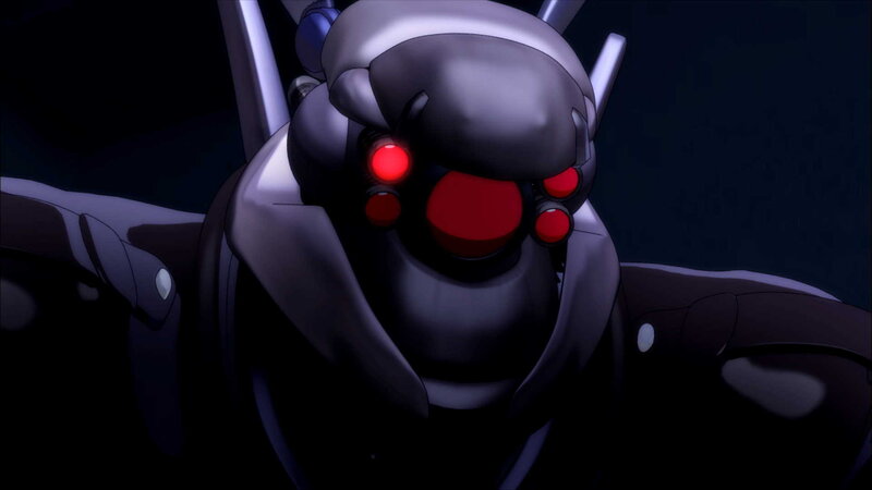 Robot with Red Eyes — Black, Dramatic