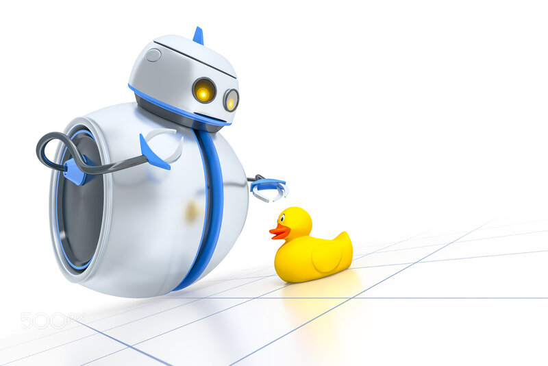 Robot with Rubber Duck