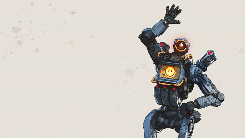 Robot with Smiley Face — Gray