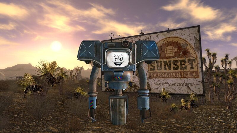 Robot with Smiling Face