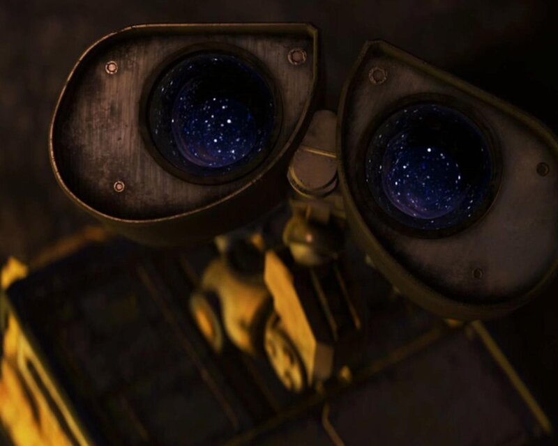 robot with starry eyes