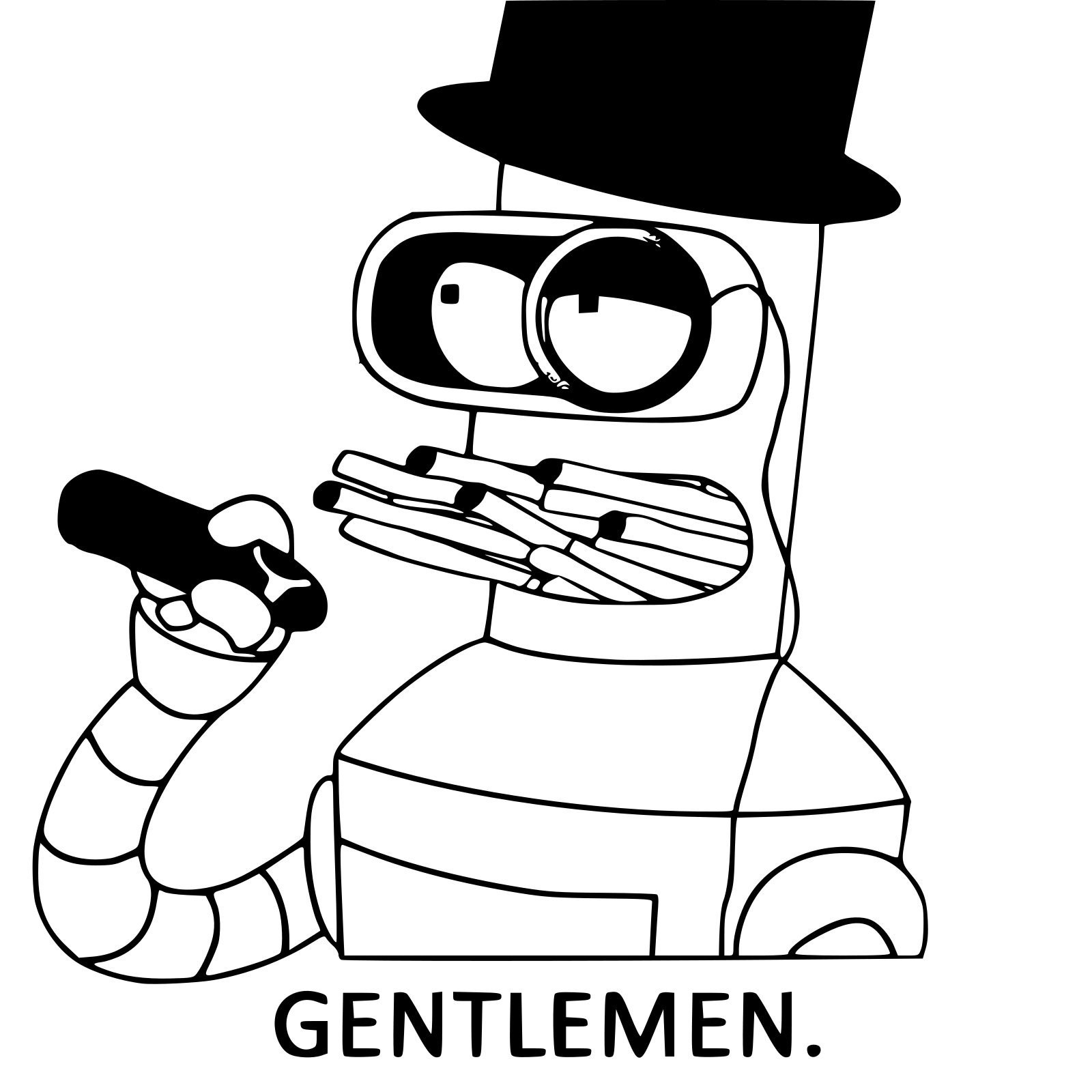 Robot with top hat and cigars