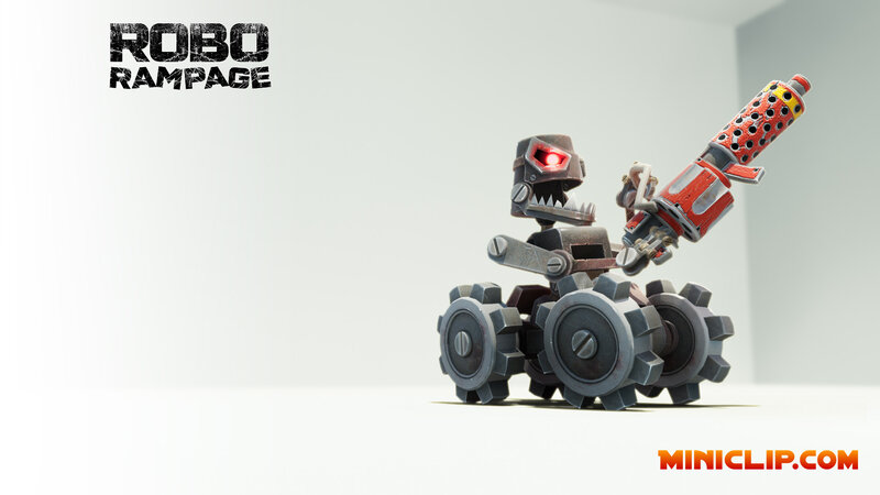 Robot with Weapon — Gray