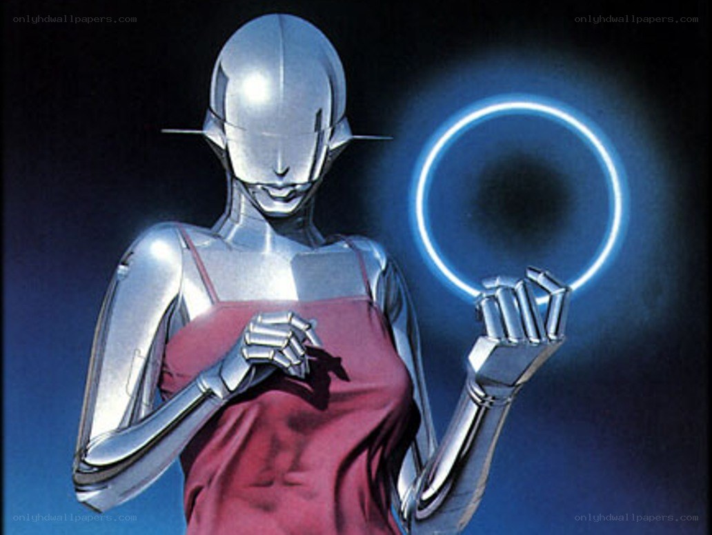 robot woman with glowing ring