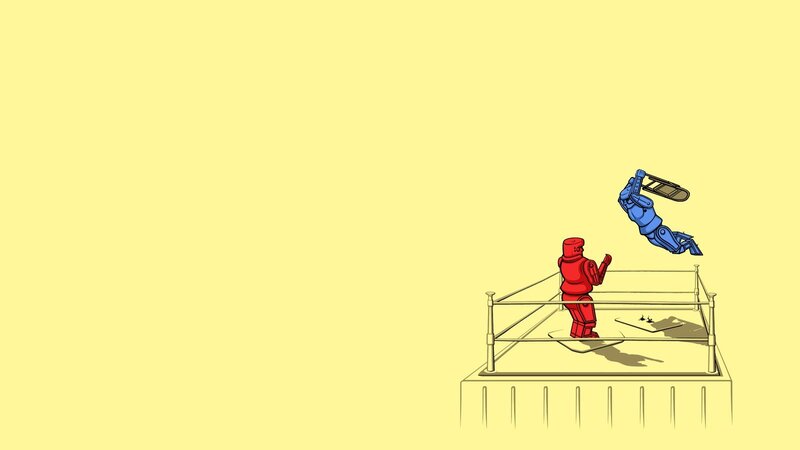 Robot wrestling match