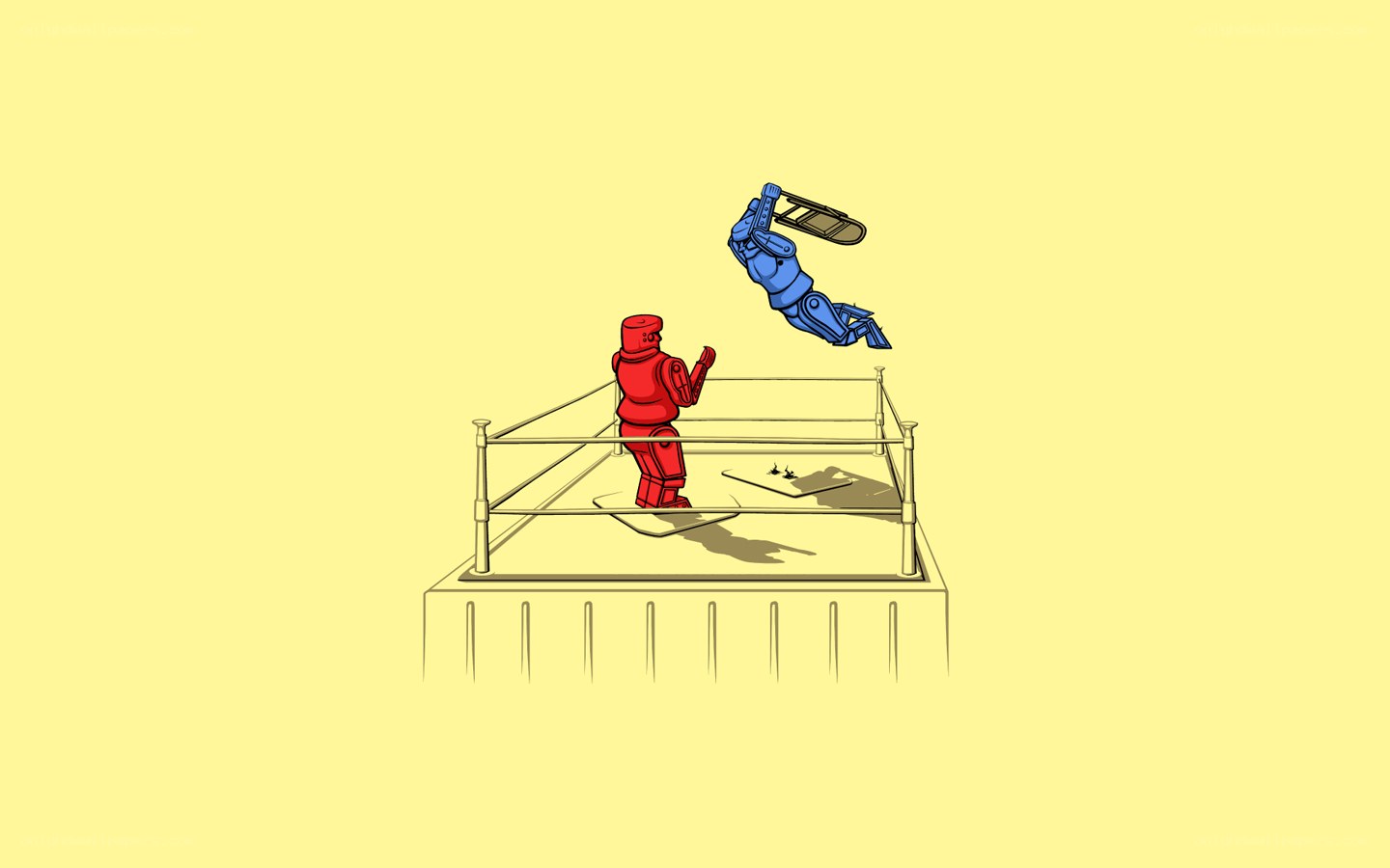 Robot wrestling match