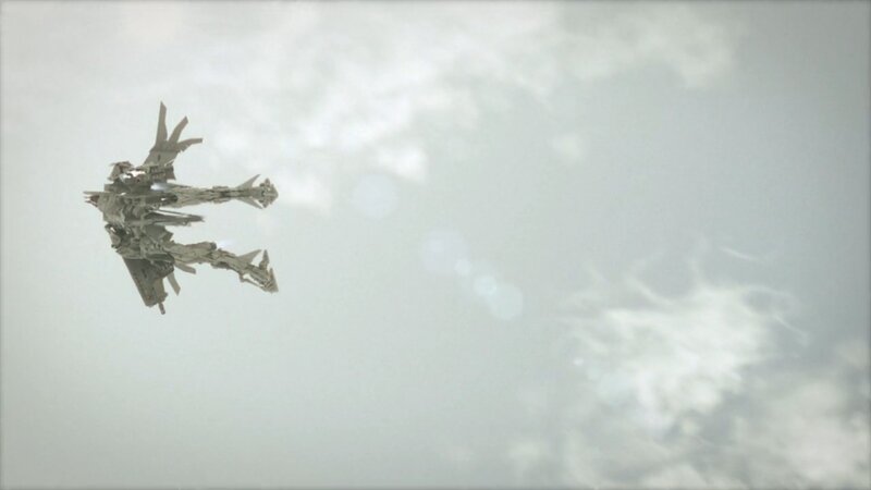robotic aircraft in cloudy sky