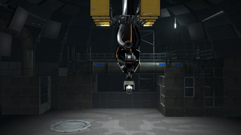 robotic arm in industrial chamber