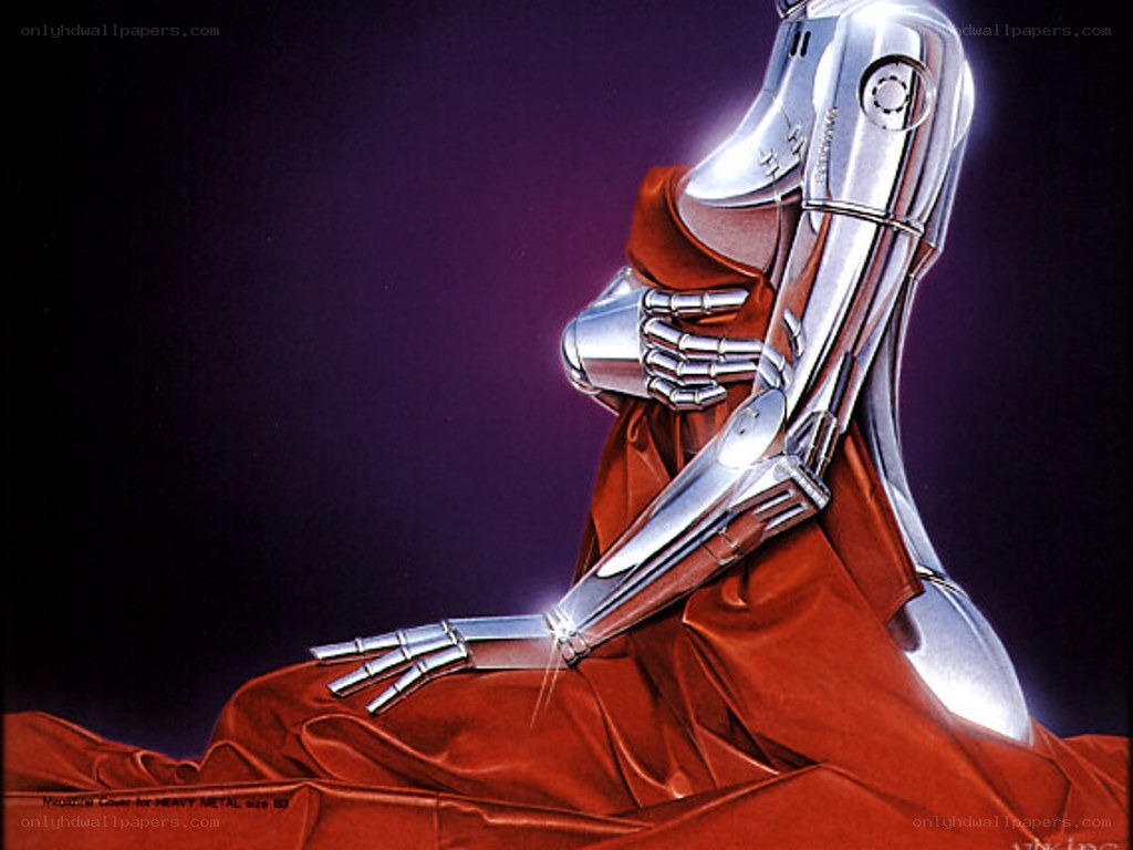robotic arm in red fabric