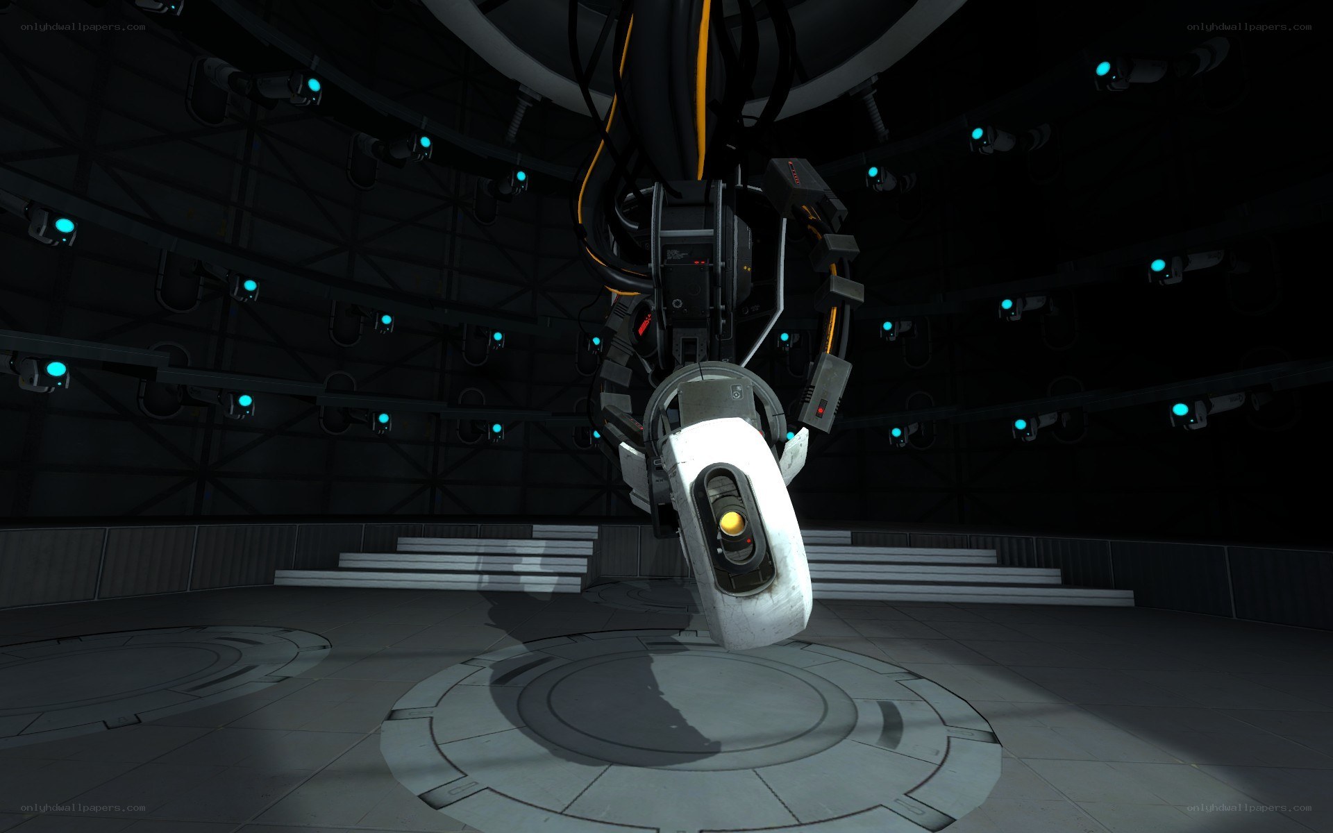robotic arm in testing chamber