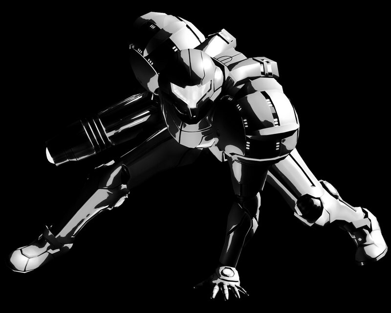 Robotic Armored Figure — Black