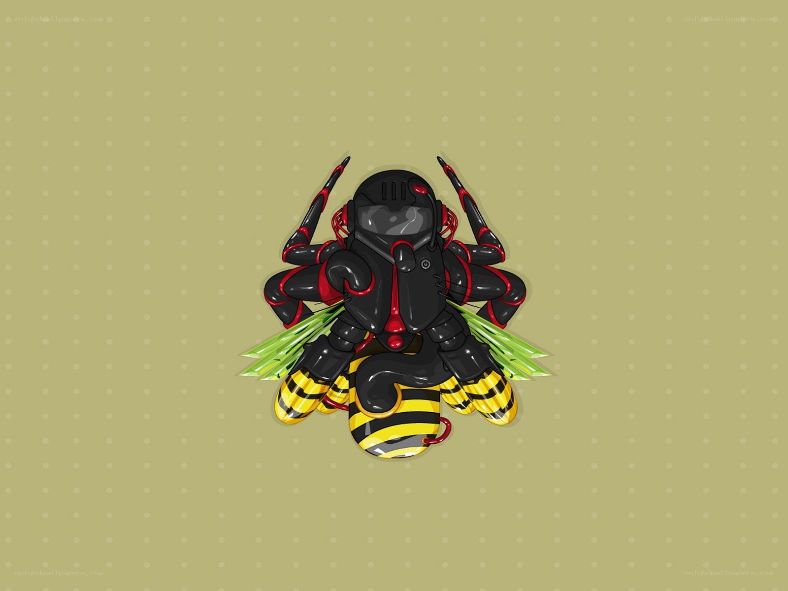 robotic bee character