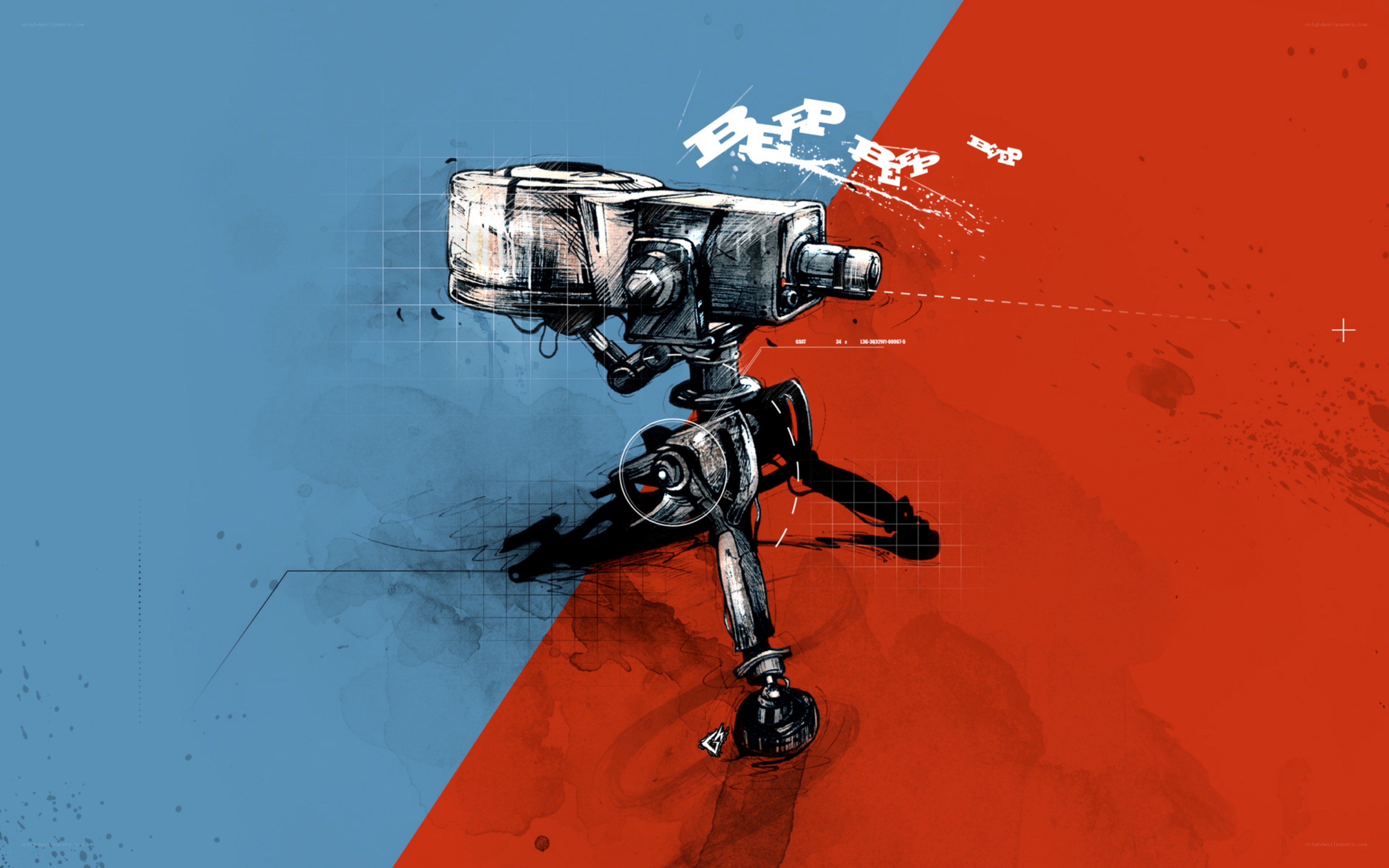 robotic camera on tripod
