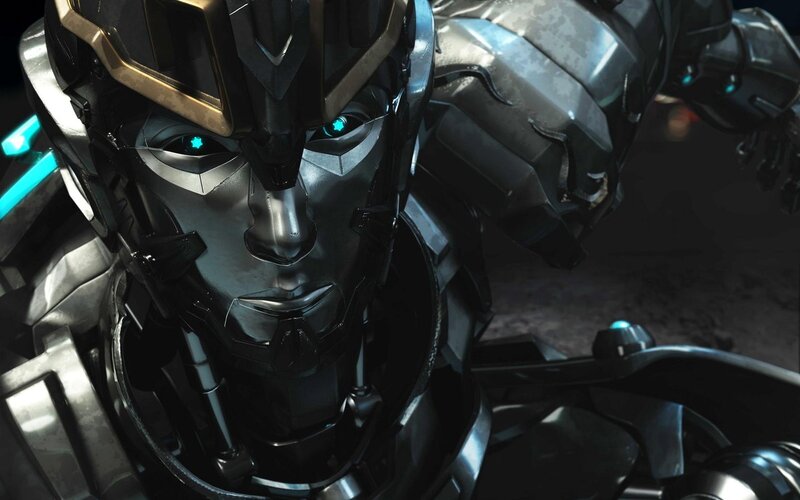 Robotic Character Face — Black