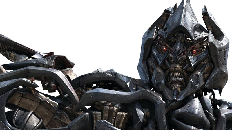 Robotic Character Face — Gray, Menacing