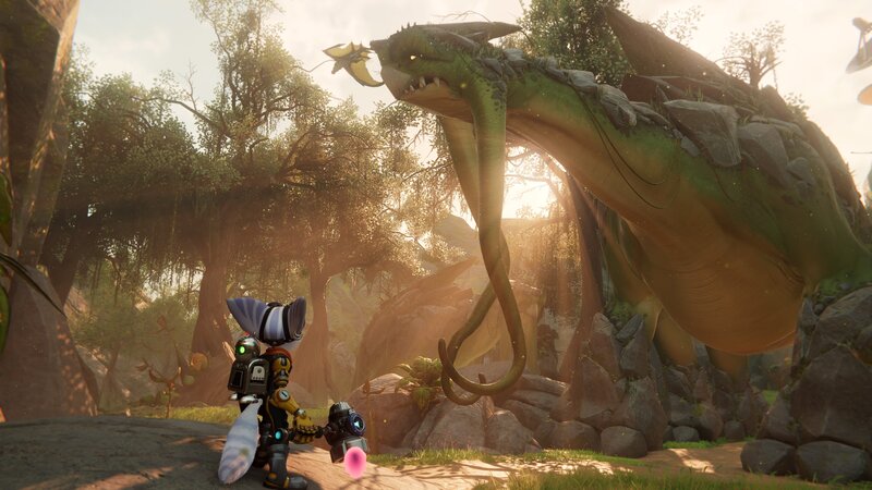 Robotic Character Facing Dragon