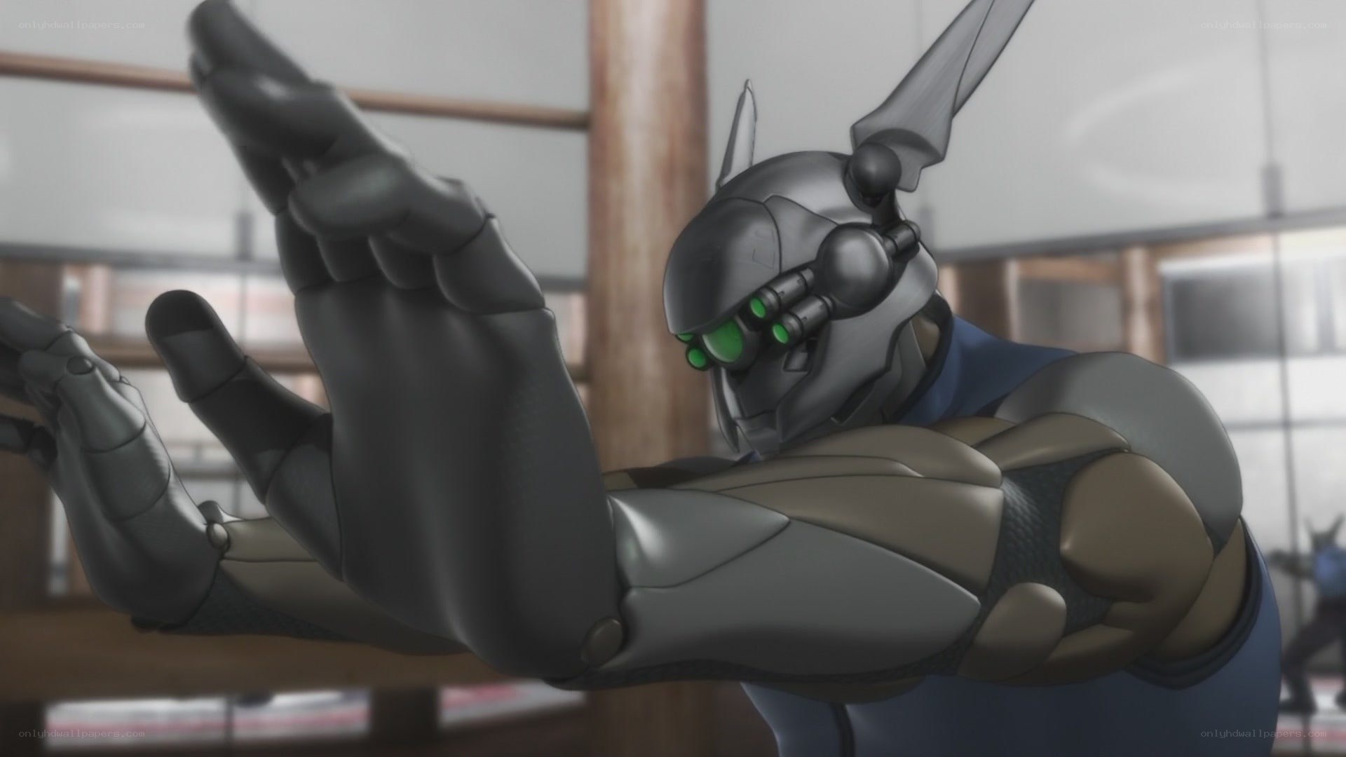robotic character in action