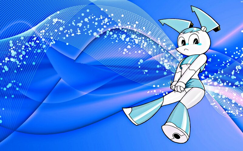 Robotic Character in Motion — Blue, Dynamic