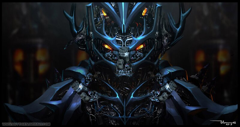 Robotic Character with Glowing Eyes