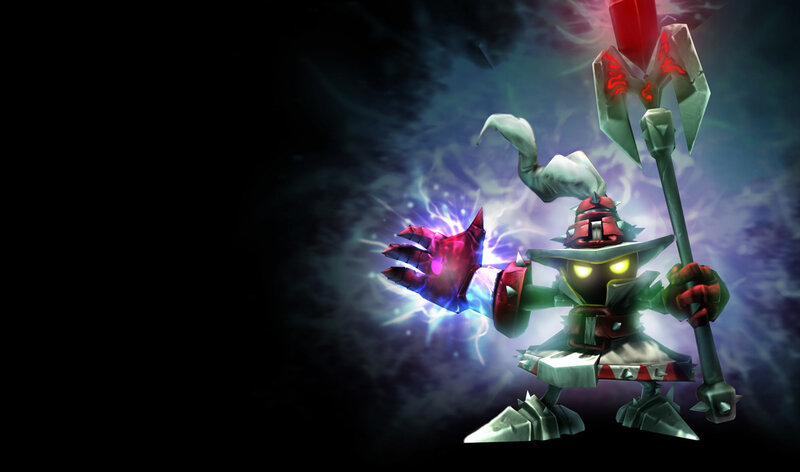 Robotic Character with Staff — Black