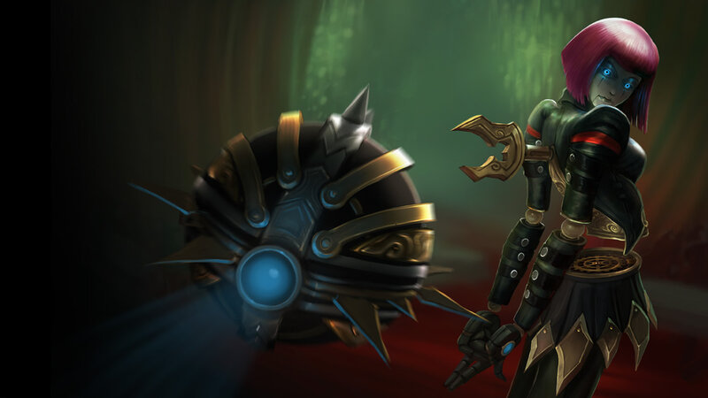 Robotic Character with Weapon — Black, Dramatic