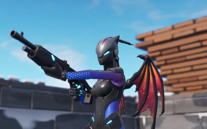 Robotic Character with Wings — Black