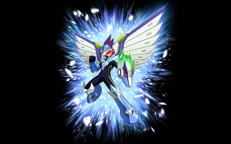 Robotic Character with Wings — Blue, Dramatic