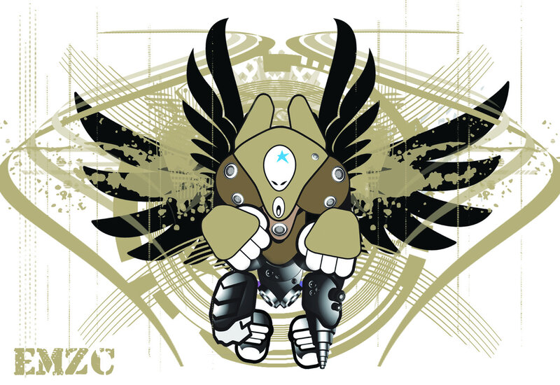 Robotic Character with Wings