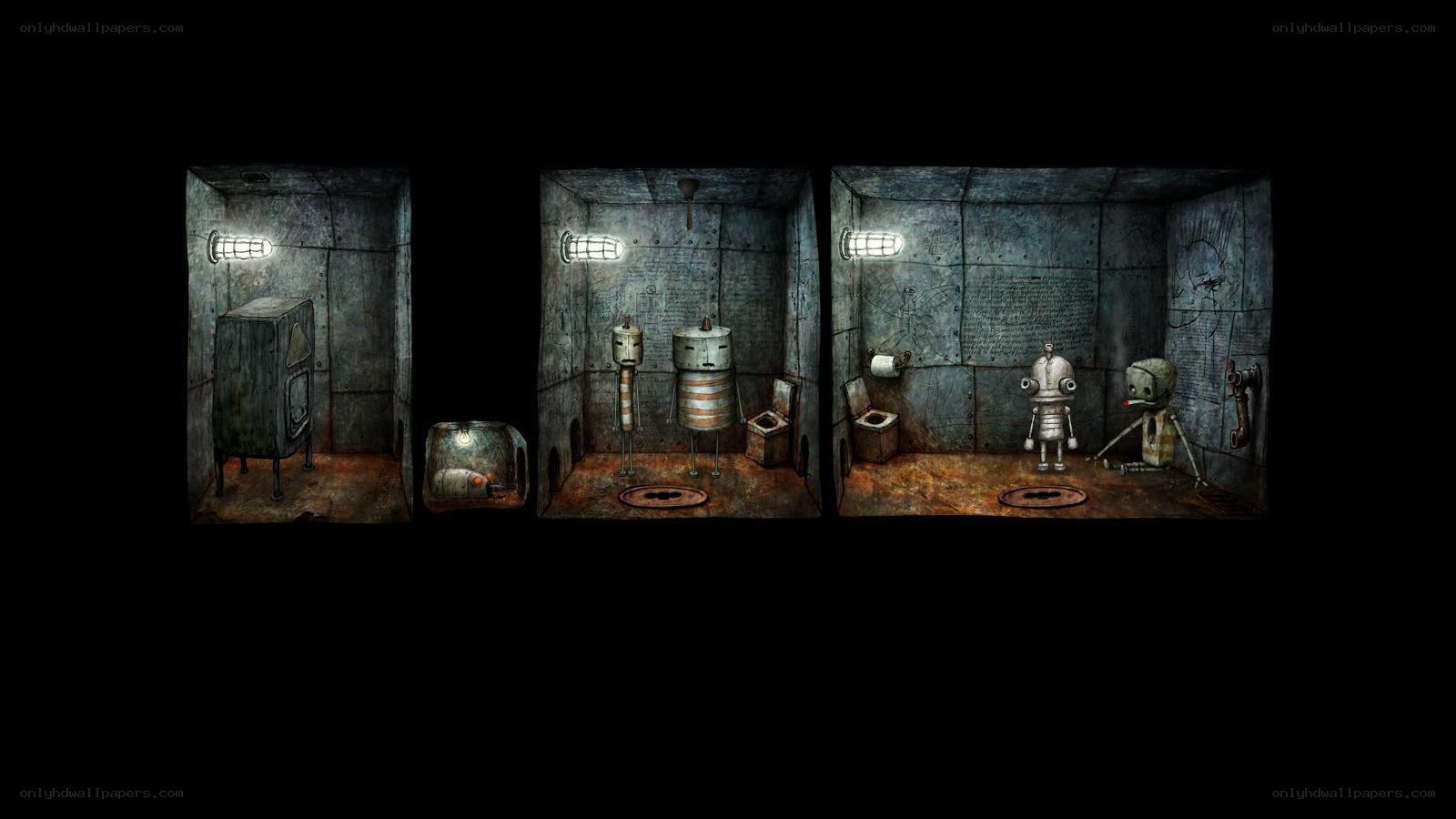 robotic characters in a cell