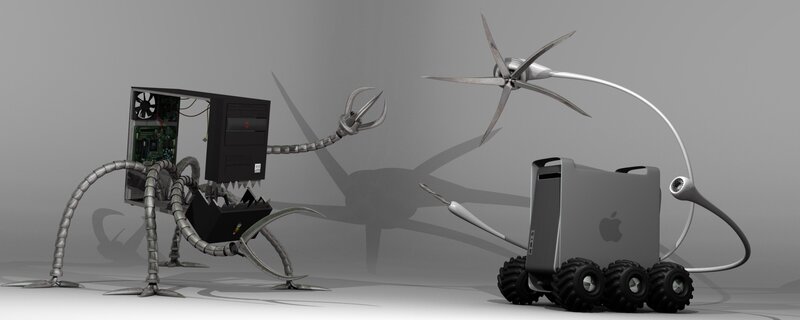 Robotic computer monsters