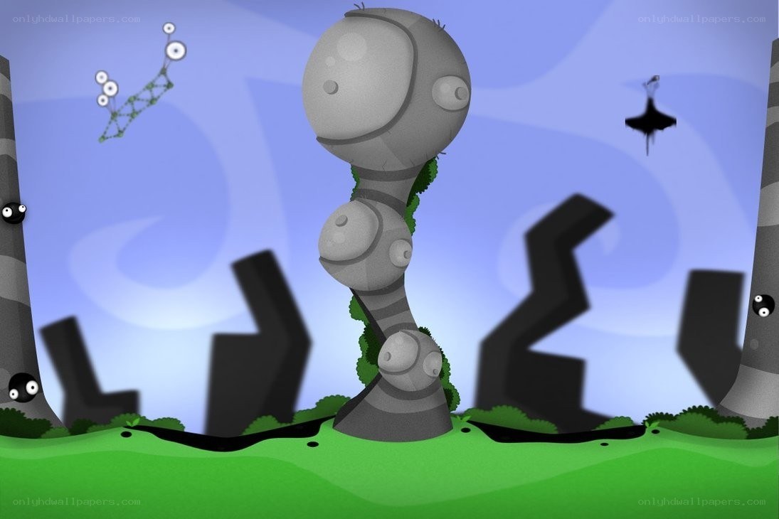 robotic creature in a cartoon landscape