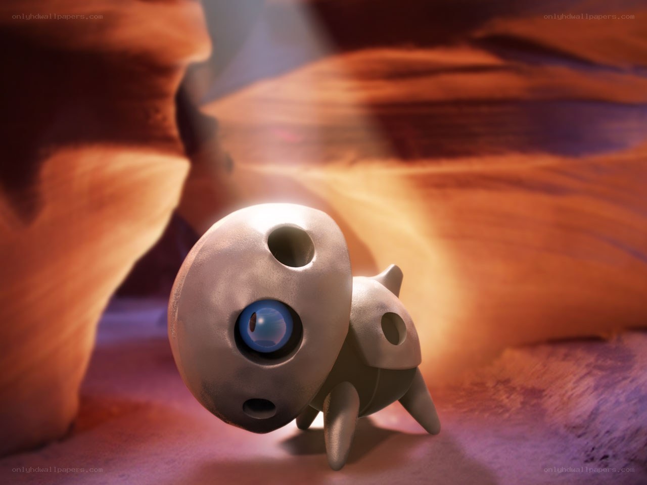 robotic creature in canyon