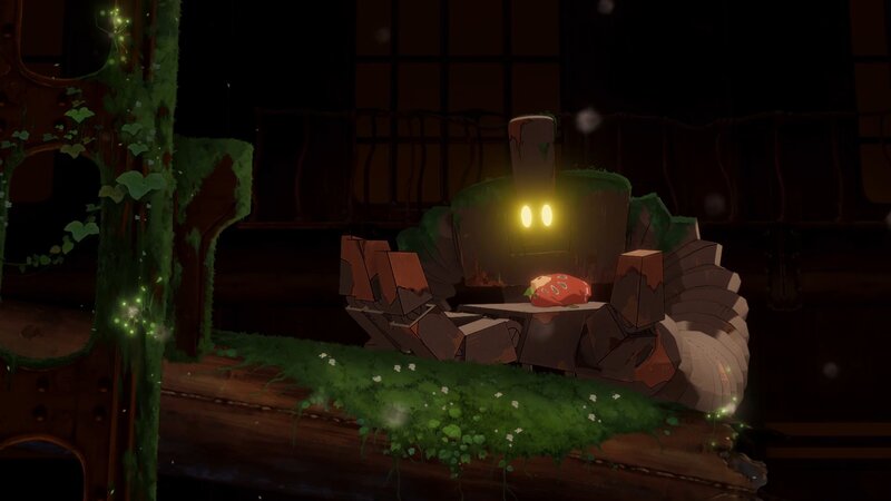 Robotic Creature in Ruins — Green