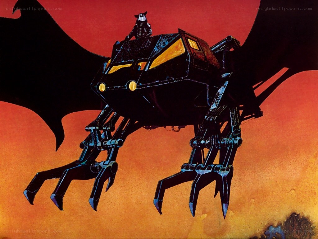 robotic creature in sunset