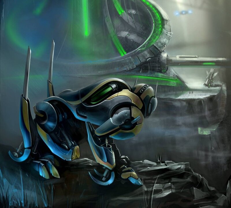 robotic creature on alien planet