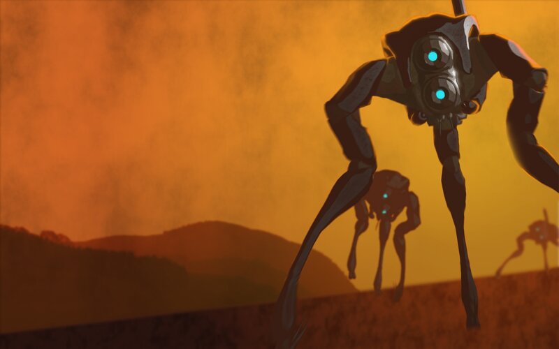Robotic Creatures on Desert