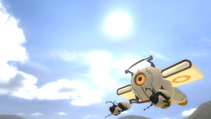 robotic drone in sky