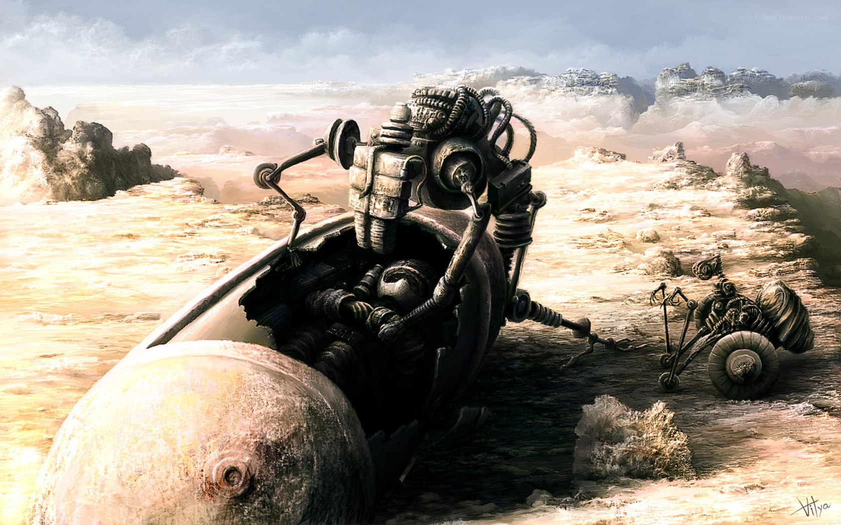robotic explorers in desert