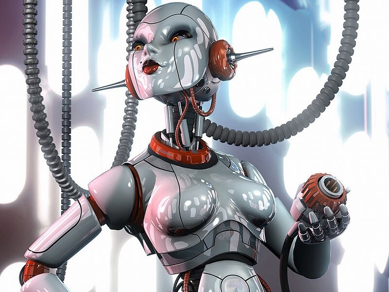 robotic female android