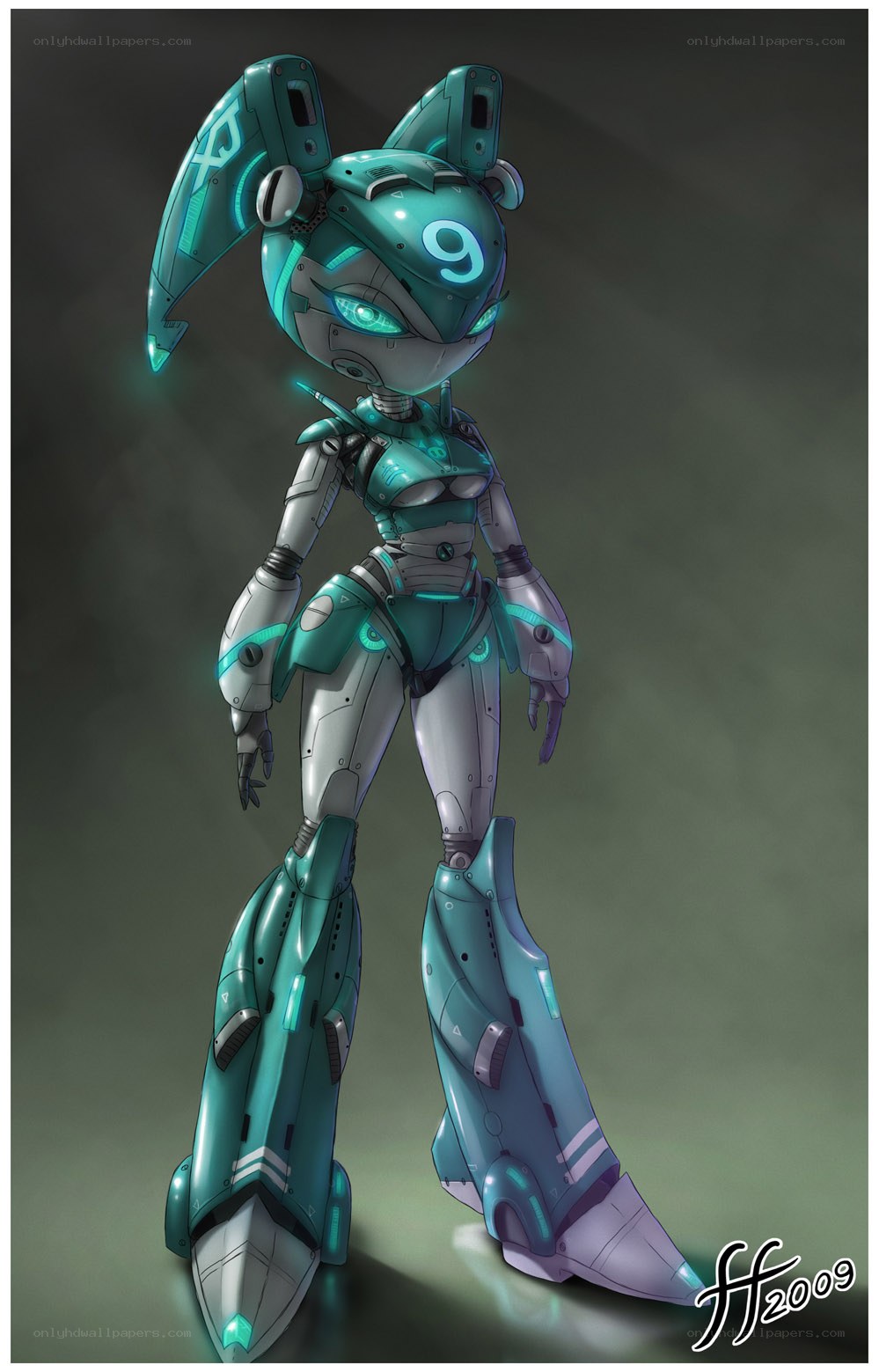 robotic female character